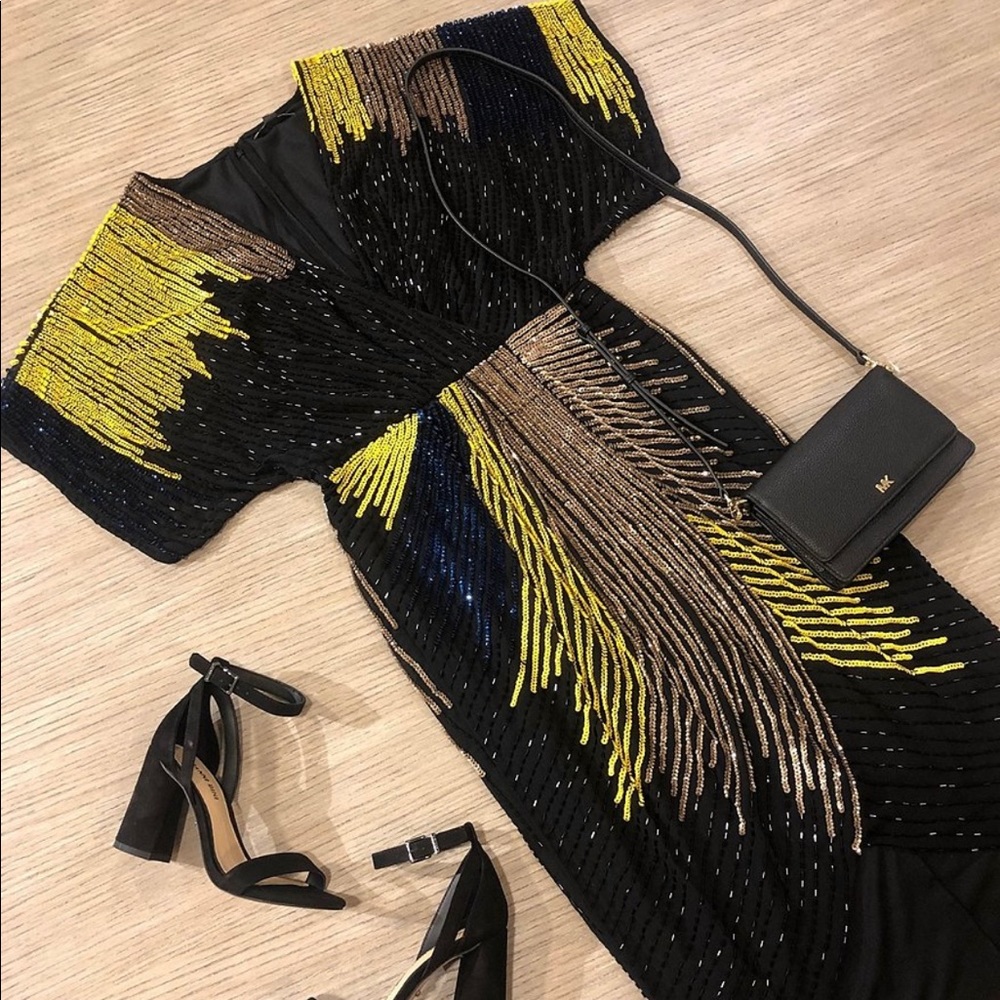 Gianni Bini Beaded Sequined Dress